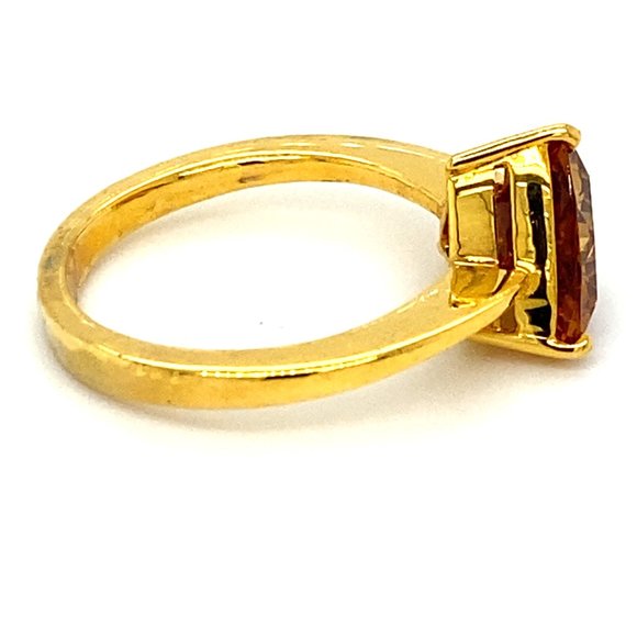 Certified Orange Tourmaline 2.75ct Solid 18K Ring - Picture 3 of 7
